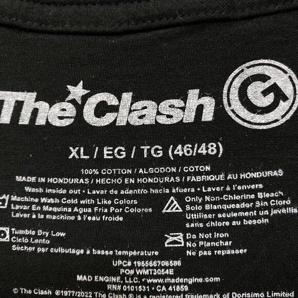 The Clash Corroded Spell Out Red Star Post Punk Band Tee extra large - Picture 4 of 4